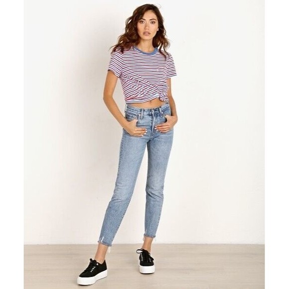 Levi’s Premium Wedgie Icon Fit Ankle Rigid Jeans in Shut Up Wash Size 27 - Picture 3 of 14